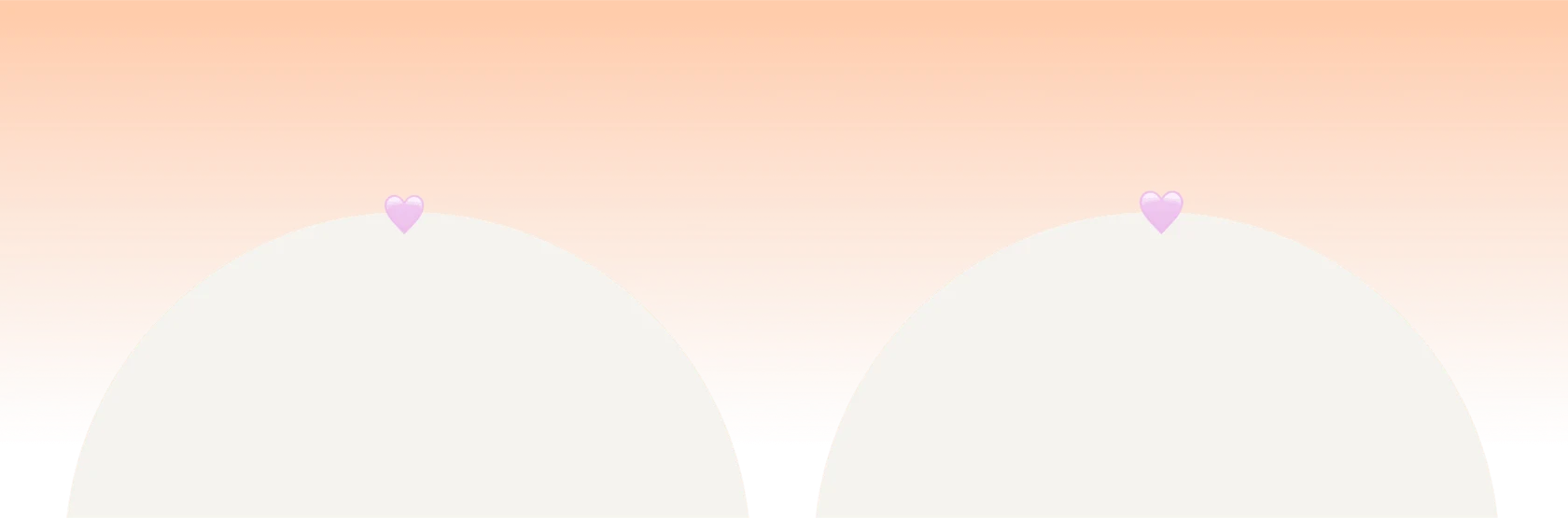 Стилизованные женские груди с сердечками вместо сосков